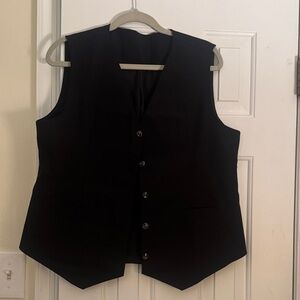 Black Button-Up Vest